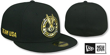 Bugs Bunny TEAM USA Black Fitted Hat by New Era