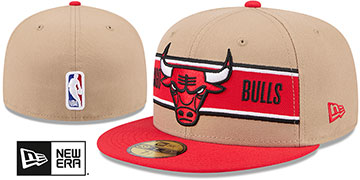 Bulls 2024 NBA DRAFT Camel-Red Fitted Hat by New Era