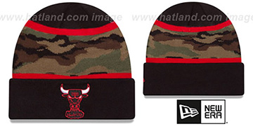 Bulls ARMY CAMO FILLZ Knit Beanie Hat by New Era