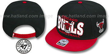 Bulls FIRST CLASS SNAPBACK Black-Red Hat by Twins 47 Brand