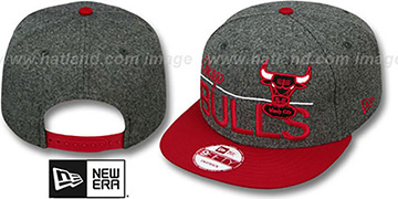 Bulls FLANNEL SNAPBACK Grey-Red Hat by New Era