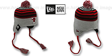 Bulls GREY STRIPETOP Knit Beanie Hat by New Era