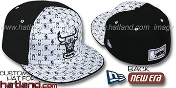 Bulls HW-NBA FLOCKING 'PINWHEEL' White-Black Fitted Hat