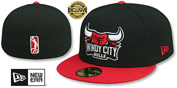 Bulls 'NBA G-LEAGUE' Black-Red Fitted Hat by New Era