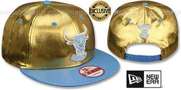 Bulls POSH SNAPBACK Gold-Sky Hat by New Era