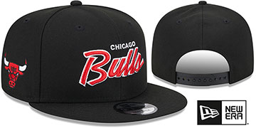 Bulls TEAM-SCRIPT SNAPBACK Black Hat by New Era