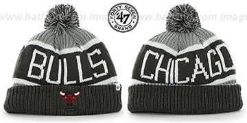 Bulls THE-CALGARY Grey-Grey Knit Beanie Hat by Twins 47 Brand