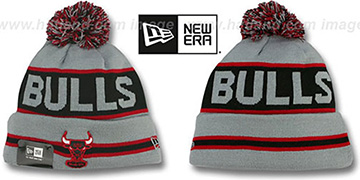 Bulls 'THE-COACH' Grey-Black Knit Beanie Hat by New Era