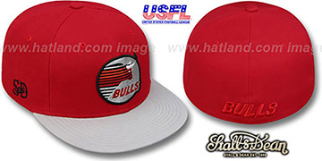 Bulls USFL Fitted Red-Grey Hat by Stall and Dean