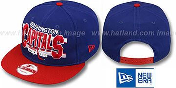 Capitals WORDSTRIPE SNAPBACK Navy-Red Hat by New Era