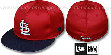 Cardinals 2T SATIN CLASSIC Red-Navy Fitted Hat by New Era