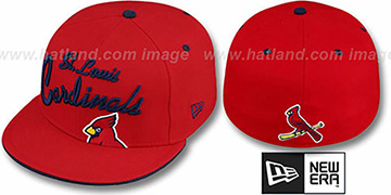 Cardinals BIG-SCRIPT Red Fitted Hat by New Era