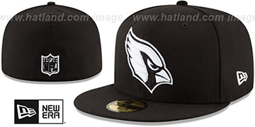 Cardinals 'NFL TEAM-BASIC' Black-White Fitted Hat by New Era