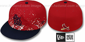 Cardinals 'SPLATZ' Red-Navy Fitted Hat by New Era