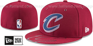 Cavaliers 2018 NBA ONCOURT ALL-STAR Burgundy Fitted Hat by New Era