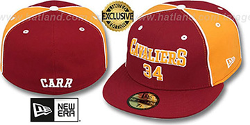 Cavaliers CARR TEAM-UP Burgundy-Gold Fitted Hat by New Era