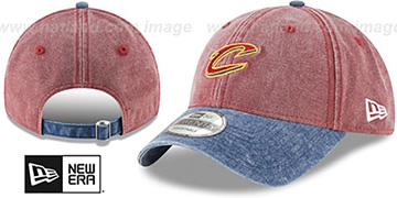 Cavaliers 'GW RUGGED CANVAS STRAPBACK' Burgundy-Navy Hat by New Era