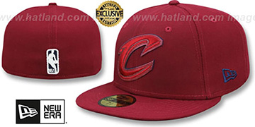 Cavaliers 'LEATHER POP' Burgundy Fitted Hat by New Era