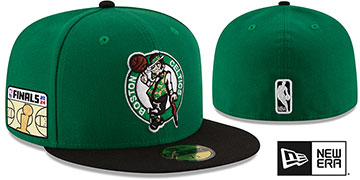 Celtics '2024 FINALS' Green-Black Fitted Hat by New Era