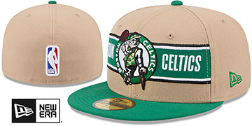 Celtics 2024 NBA DRAFT Camel-Green Fitted Hat by New Era