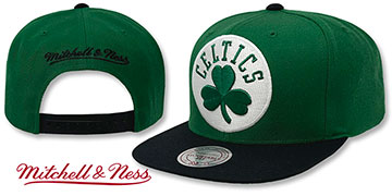 Celtics 2T XL-LOGO SNAPBACK Kelly-Black Hat by Mitchell and Ness