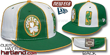 Celtics DW OLD-SCHOOL LOGOMAN Green-White Fitted Hat