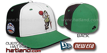 Celtics EC-PINWHEEL White-Black-Kelly Fitted Hat by New Era