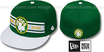 Celtics HARDWOOD TRIBAND Kelly-White Fitted Hat by New Era