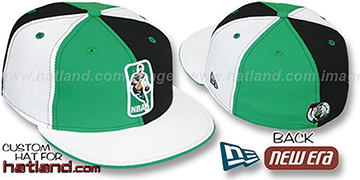 Celtics 'KEY-INSIDER PINWHEEL' Kelly-Black-White Fitted Hat