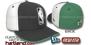 Celtics LOGOMAN Black-White-Kelly Fitted Hat by New Era