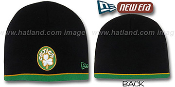 Celtics OLD SCHOOL TOQUE Black Knit by New Era