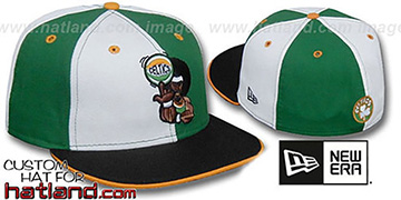 Celtics 'RETRO MAN PINWHEEL' White-Kelly Fitted Hat