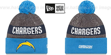 Chargers 2016 STADIUM Blue-Navy-Grey Knit Beanie Hat by New Era