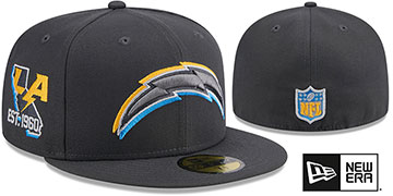 Chargers 2024 ONSTAGE NFL DRAFT Grey Fitted Hat by New Era