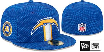 Chargers 2024 NFL SIDELINE Blue Fitted Hat by New Era