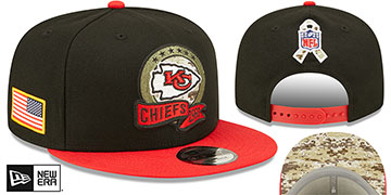 Chiefs '2022 SALUTE-TO-SERVICE SNAPBACK' Black-Red Hat by New Era