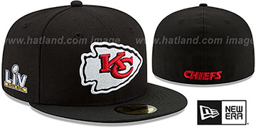 Chiefs SUPER BOWL LV TEAM-BASIC Black Fitted Hat by New Era