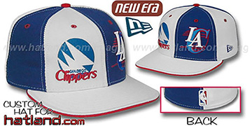 Clippers DW THEN and NOW White-Royal Fitted Hat