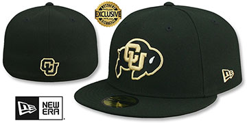 Colorado 'NCAA BUFFALO TEAM-BASIC' Black Fitted Hat by New Era