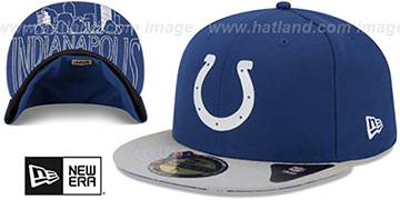 Colts 2015 NFL DRAFT Royal-Grey Fitted Hat by New Era