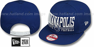 Colts 'NFL LATERAL SNAPBACK' Royal Hat by New Era