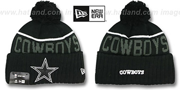 Cowboys 2015 STADIUM Black-White Knit Beanie Hat by New Era