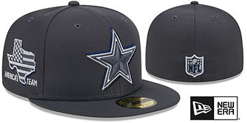 Cowboys 2024 'ONSTAGE NFL DRAFT' Grey Fitted Hat by New Era