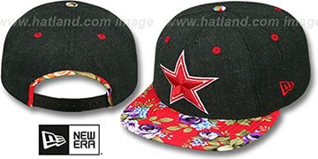 Cowboys HEATHER BLOOM SNAPBACK Charcoal-Red Hat by New Era