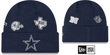 Cowboys IDENTITY Navy Knit Beanie Hat by New Era