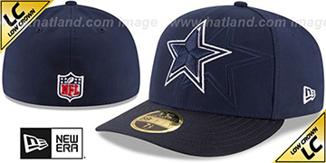 Cowboys LOW-CROWN STADIUM SHADOW Navy Fitted Hat by New Era