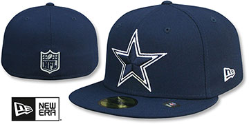 Cowboys 'TEAM-BASIC' Navy Fitted Hat by New Era