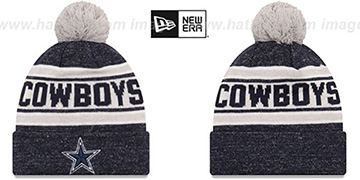 Cowboys 'TOASTY COVER' Navy Knit Beanie Hat by New Era