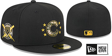 Cubs 2024 ARMED FORCES 'STARS N STRIPES' Hat by New Era