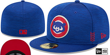 Cubs '2024 ONFIELD CLUBHOUSE' Heather Royal Fitted Hat by New Era